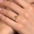 thumbnail image 4 of Gem Stone King 18K Yellow Gold Plated Silver Orange Red Madeira Citrine and Lab Grown Diamond Engagement Ring for Women | 1.40 Cttw | Oval 8X6MM | Gemstone November Birthstone | Size 6, 4 of 6