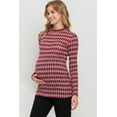thumbnail image 2 of Diamond Print Mock Neck Maternity Top, 2 of 3