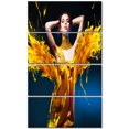 thumbnail image 2 of Woman in Yellow with Jewelry - Portrait Canvas Art Print, 2 of 3