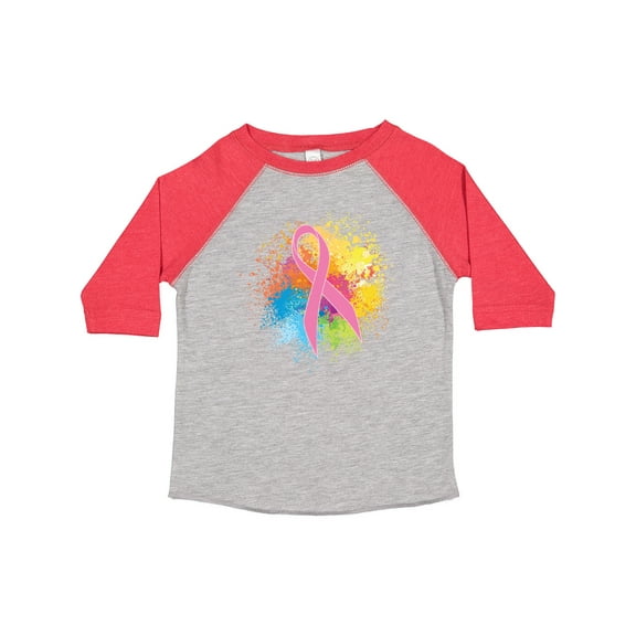 Inktastic Breast Cancer Awareness Ribbon Art Girls Toddler T-Shirt