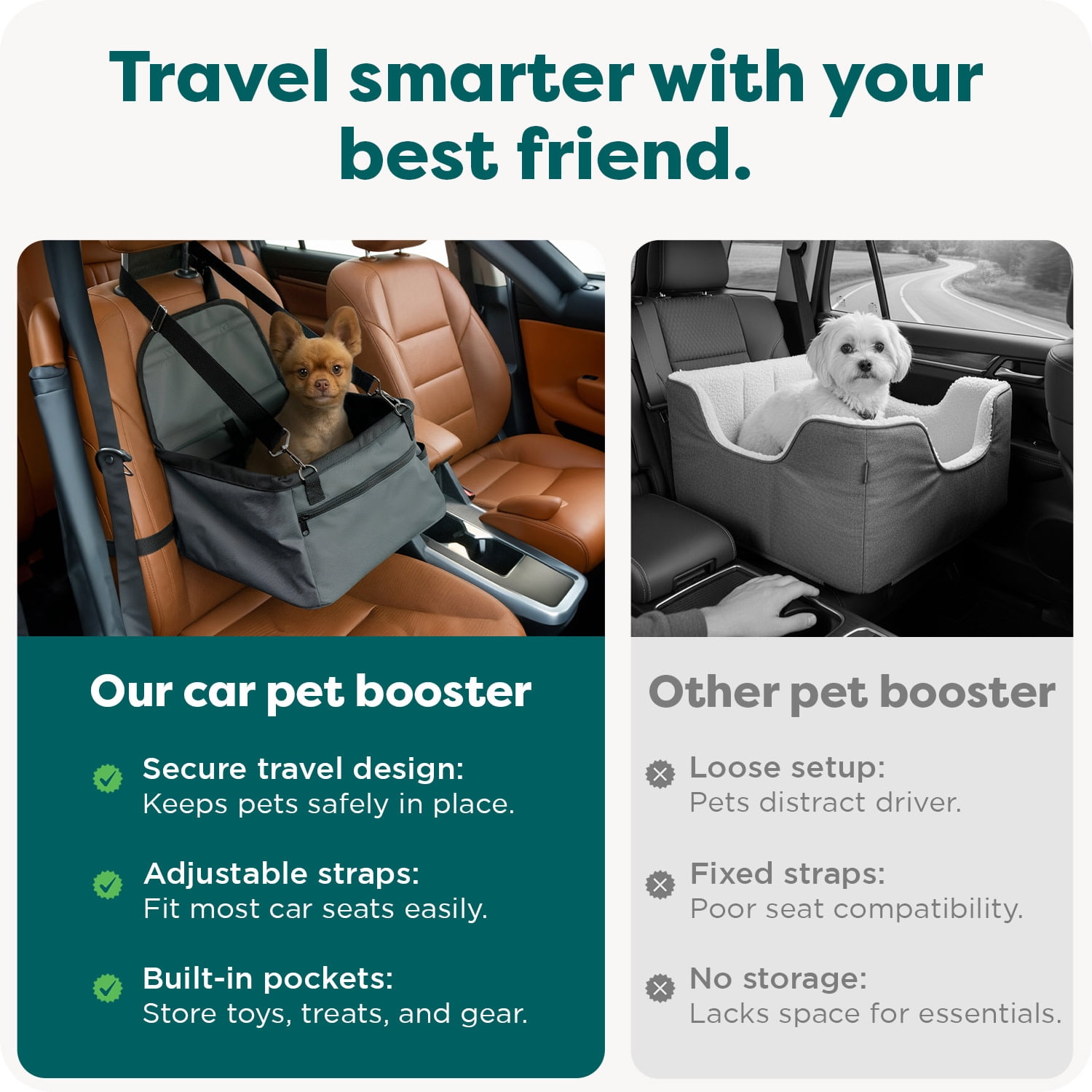 FurHaven® Pet Products Car Pet Booster, Black, Medium, 14 Lb Limit