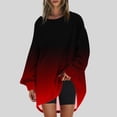 thumbnail image 2 of HAiming Tunic Tops for Women Loose Casual Long Sleeved Round Neck Pullover Shirts Trendy Oversized Printed Sweatshirt, 2 of 5