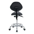 thumbnail image 5 of Ergonomic Office Chairs, Saddle Stool Chair with Backrest Swivel Hydraulic Ergonomic Tilt Seat Chair with Wheels Footrest for Medical Hospital Clinic Dental-Black, Black Office Chairs, 5 of 15