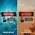 thumbnail image 5 of (2 Pack) Acid OSHA Danger Sign 5 Inch X 3.5 Inch Vinyl Label Decal Sticker Weather Resistant, UV Protected for Workplace, Business, and Construction Site, Made in the USA, 5 of 7