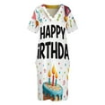 thumbnail image 6 of Happy Birthday Balloons And Cake Loose Pocket Dress Dresses Summer Summer Dresses for Women, 6 of 9
