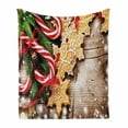 thumbnail image 1 of Christmas Soft Flannel Fleece Blanket, Cookies and Candy Canes on Wooden Tree Board Winter Table Spread Season Elements, Cozy Plush for Indoor and Outdoor Use, 70" x 90", Multicolor, by Ambesonne, 1 of 6