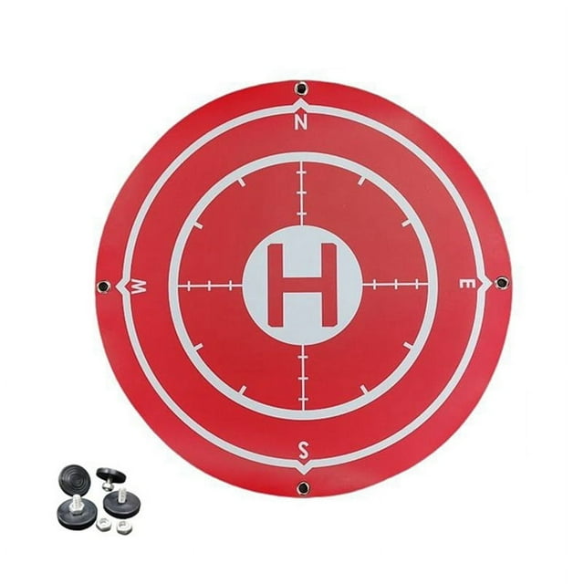 60CM Drone Landing Pads Foldable Portable Landing Pad Waterproof Stain-Proof for Drone Universal Red