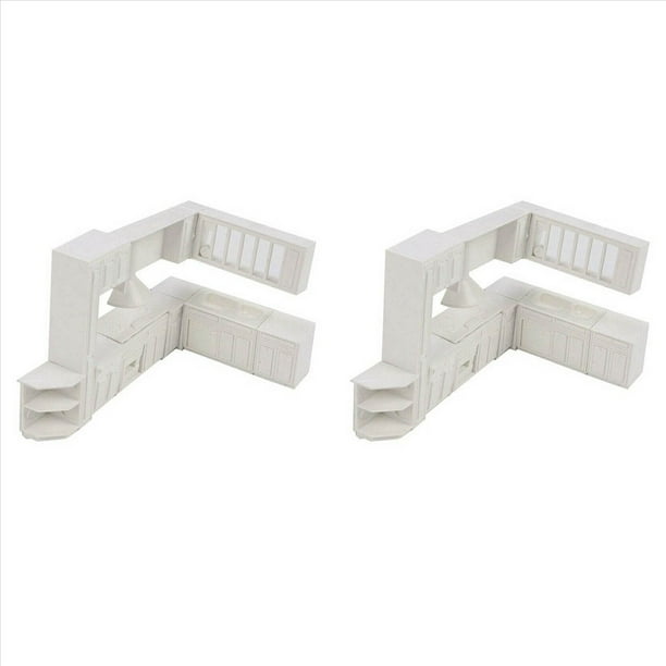 2X Juguete en Miniatura de Casa de Munecas Molde de Muebles de la Cocina del Gabinete de la Casa Conjunto de Decoracion para El Hogar