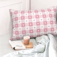 thumbnail image 4 of Fuzoiu Plaid Heart Print Pillow Case with Hidden Zipper,Pillow Covers,Soft and Comfortable Pillowcase-14"x20", 4 of 6