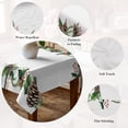 thumbnail image 5 of Green Pine Cone Table Cloth Waterproof Tablecloths, Christmas Winter Plants Leaves Tablecloth Dining Table Cover for Kitchen Party Tabletop Outdoor, Square Tablecloth 60x60 Inch, 5 of 9