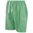 thumbnail image 2 of iBerryNY Mens Swim Trunks Adult Male Board Shorts Quick Dry, Cargo Pocket, Green, 2X-Large, 2 of 4