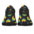 thumbnail image 3 of Unisex Fashion Rainbow Shoes, LGBT Sneakers for Men Women, Lightweight Breathable Running Walking Shoes Black Size 8, 3 of 7