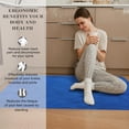 thumbnail image 3 of 2 Pieces Kitchen Rugs, Abstract Non Slip Royal Blue Art Graffiti Modern Comfort Indoor Floor Mat Runner Rug Set for Laundry Office Sink Bathroom (17"x48"+17"x24"), 3 of 14