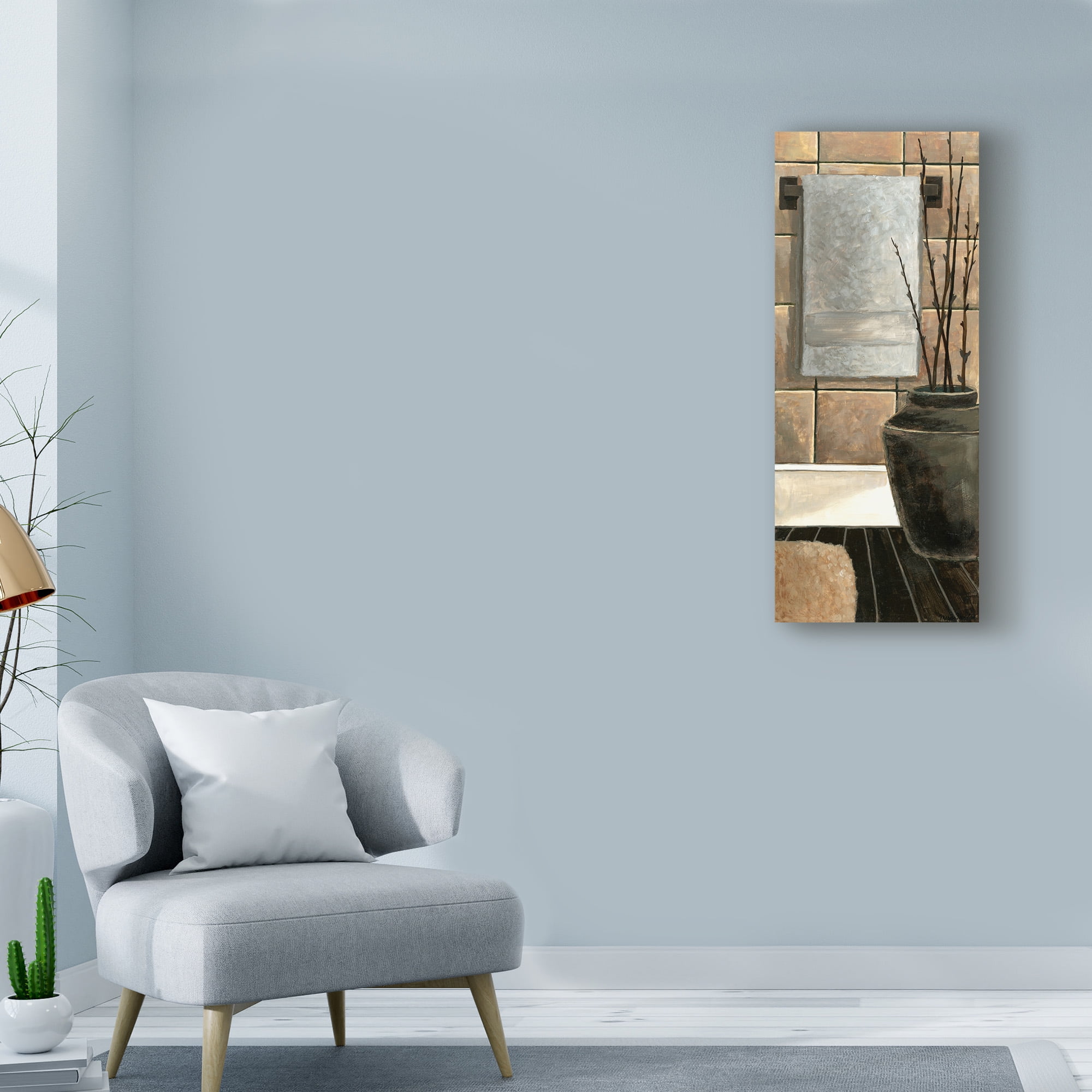 Trademark Fine Art 'Modern Bath Panel II' Canvas Art by Megan Meagher