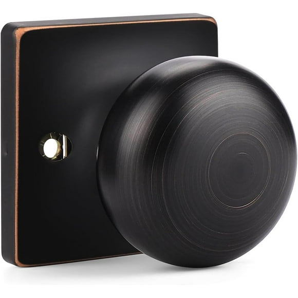SHIQI-1 Pack Single Dummy Door Knobs Oil Rubbed Bronze Interior Dummy Knobs for French Doors Round Door Knobs Stainless Steel Door Pull