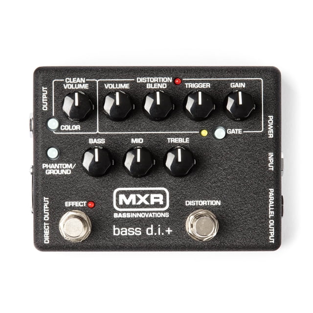 Pedal de preamplificador para bajo MXR M80 Bass D.I.+ con distorsión