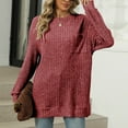 thumbnail image 2 of Women's Tunic Sweaters Lightweight Fall Casual Long Sleeve Crewneck Pullover Tops, 2 of 2