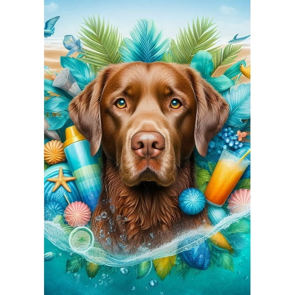 Chesapeake Bay Retriever - Best of Breed DCR Summer House Flag 28" x 40"