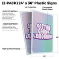 thumbnail image 2 of Cotton Candy Lemonade (2-PACK) 24" x 36" Plastic Signs | Sign Insert 4mm Corrugated Plastic Signs Storefront Window Poster, 2 of 2