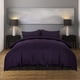 thumbnail image 2 of Duvet Cover Set 3 Piece Solid Color Bedding Set, 110gsm Polyester Microfiber Quilt Cover with Bow Tie Closure,Include 2 Pillowcases(No Duvet) Queen Dark Purple Unique Bargains Juego de Edredón Funda, 2 of 6