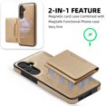 thumbnail image 5 of Wallet Case for Samsung Galaxy S24 FE Compatible with Mag-Safe for Men Women, Detachable Magnetic 2-in-1 PU Leather Wallet Phone Case Cover with Folio Card Slot Holder for Galaxy S24 FE, Desertgold, 5 of 8