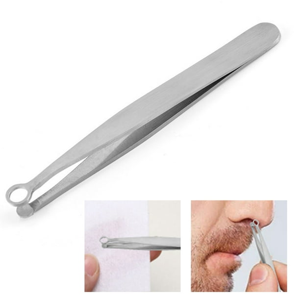 Flmtop Nose Hair Tweezers 360 Degree Round Head Anti Corrosion