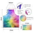 thumbnail image 7 of Rainbow Tie Dye Swirl Pattern Apron-Garden Aprons for Women with Pockets-Cotton Linen Waterproof Kitchen Cooking Gardening Aprons Adjustable for Kitchen,Cooking,BBQ and Salon 33x27 Inch, 7 of 7