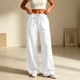 thumbnail image 6 of Purcolt Womens Athletic Pants Casual Drawstring Elastic Waist Wide Leg Sweatpants Comfort Loose Fit Trousers with Pockets for Running Workout Gym, 6 of 9