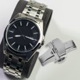 thumbnail image 3 of Miangastore Stainless Steel Watch Buckle Double Push Button Deployment Clasp For Watch Band Strap 20MM (Silver), 3 of 8