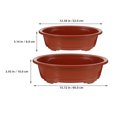 thumbnail image 2 of Phenofice 2PCS Plastic Succulents Planter Pot Oval For Urban Users Indoor Plants With Lightweight Design, 2 of 8