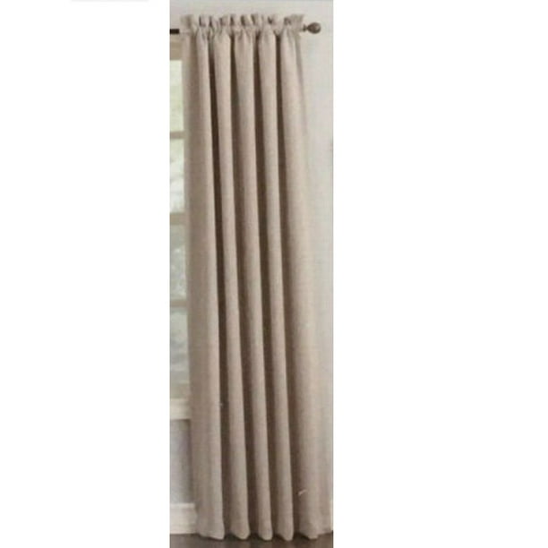 Sun Zero Cassara Rod Pocket Blackout Curtain Panel In Sand 52 X 63 Walmart Com Walmart Com