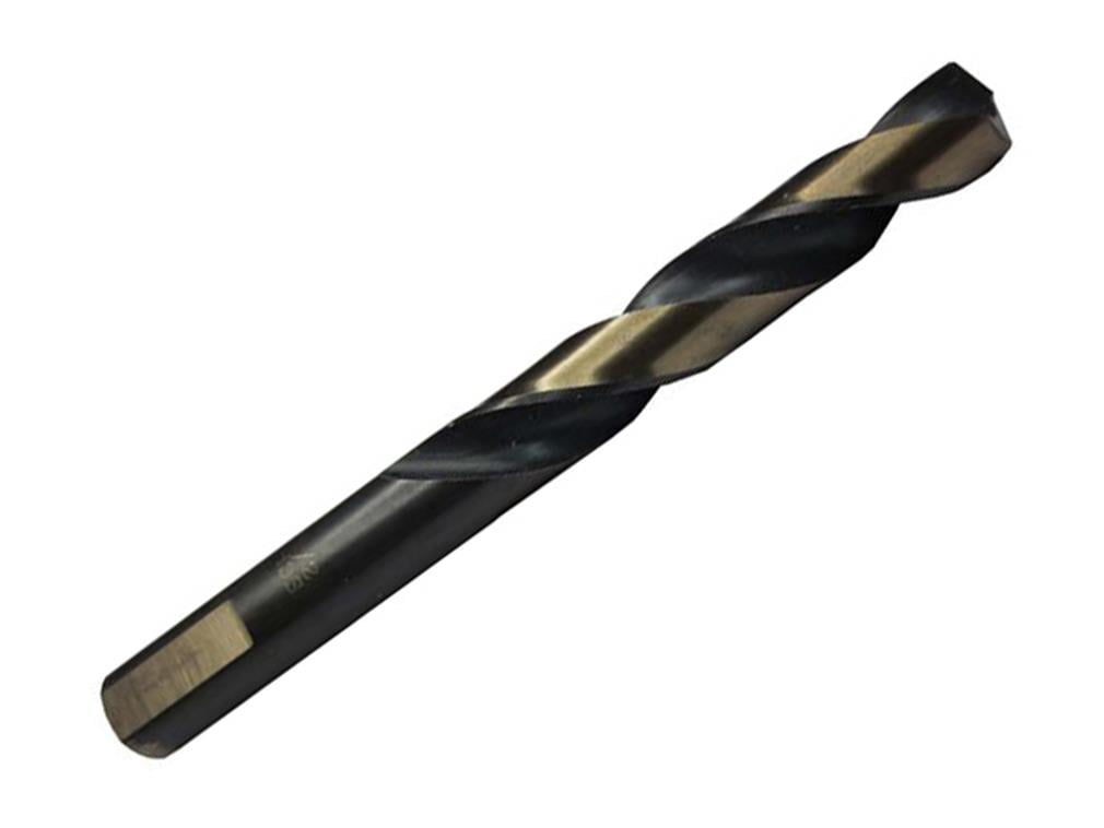 3/16" HSS Black & Gold KFD Split Point Mechanic Length Drill Bit, 3