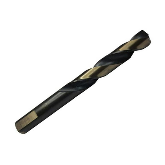 3/16" HSS Black & Gold KFD Split Point Mechanic Length Drill Bit, 3-Flat Shank, Killer Force Drill Bit, KFDML3/16