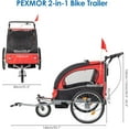 PEXMOR 2in1 Bike Trailer for Kids 2 Seat,Child Bicycle Trailer Bike