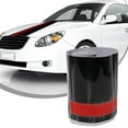 thumbnail image 2 of Matte Black With Red Rally Stripes Racing Trim Car Body Front Hood Decal, 2 of 7