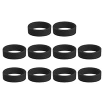 10Pcs Silicone Rubber Bands Non-slip 1.22 Inch Flat for Books, Black