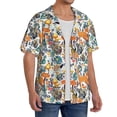 thumbnail image 2 of KLL Abstract Plants Mushroom Deer Print Men's Shirt Short Sleeve Button Down Summer Cuba Beach Shirts- 3X-Large, 2 of 5