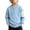 Sky Blue, variant on Coerni Uniform Cardigan for Boys Striped Sleeve Crewneck Sweater Jackets School Daily Teen Trendy Preppy Outerwear Button-Up