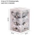 thumbnail image 2 of Bolas decorativas para árbol de Navidad de 12 x 4 cm decoradas con bolas navideñas (plateadas), 2 of 5