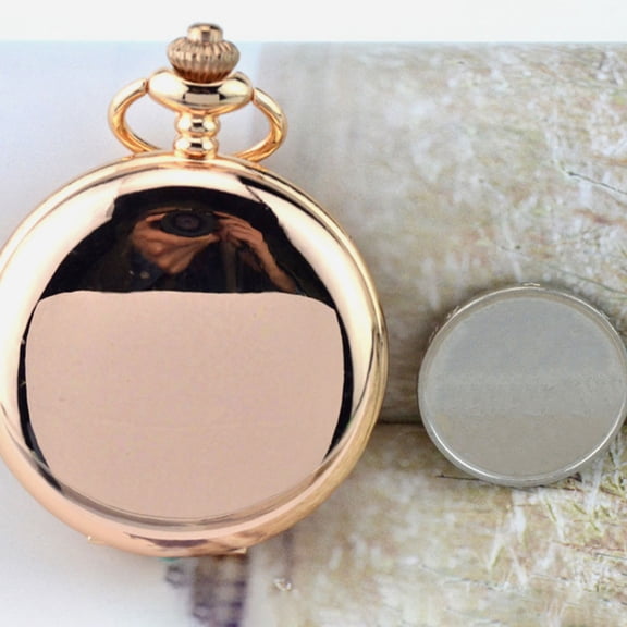 LOLIPPYY Vintage Pocket Watch Digital Display Rose Alloy 1Set for Daily Use