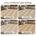 thumbnail image 7 of ODIKA 4'x6' Ivory Beige Geometric Pattern Design Washable Area Rug Modern Abstract Shapes with Antique Flair for Dorm Room, Small Living Stain Resistant Low Profile, Easy Care, 7 of 7