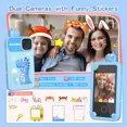 thumbnail image 4 of YTKUS Kids Smart Phone for Girl Kids Toys Cell Phone with 2.8" Touchscreen 16 Learning Games Dual Camera Music Player, 32G SD Card Christmas Birthday Gifts,Blue, 4 of 8