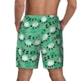 thumbnail image 2 of Lsque Mens Swim Trunks Sheep Zzz Pattern - Bathing Suit Compression Liner - Beach Swim Shorts Swimwear - (S-3XL) - Stretch Quick Dry -Small, 2 of 8