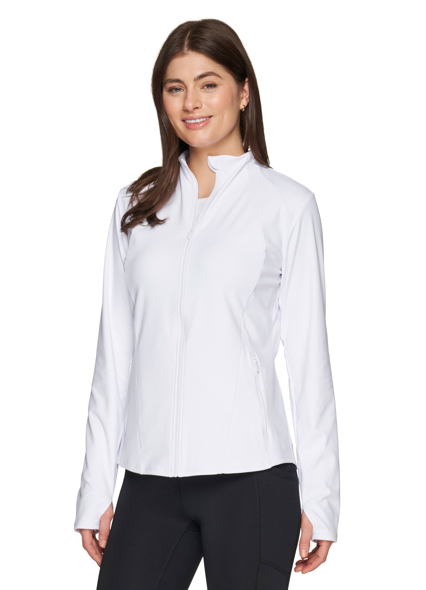 RBX Active Women's Lightweight Mock Neck Zip Up Ottoman Jacket