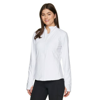 Athletic Works Women's Active Performance Knit Woven Zip Front Jacket ...