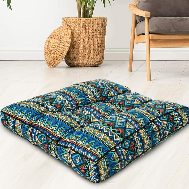 Square Chair Soft Pad Thicker Seat Cushion Print Pattern For