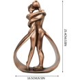 thumbnail image 2 of Estatua de abrazo de pareja romántica [nueva] Estatua de decoración abstracta de pareja de abrazo de 10 pulgadas, escultura de pareja romántica de resina decoración del hogar, gran regalo, bronce de, 2 of 5