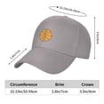 thumbnail image 6 of TEQUAN Peaked Cap Basketball Gamer Adult Unisex Adjustable Curved Brim Baseball Cap Hat, Gray, 6 of 8