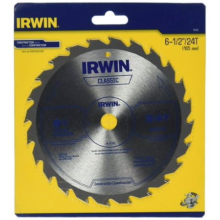 24t Blade - IRWIN Tools Classic Series Carbide Cordless Circular Saw Blade, 6 1/2-inch, 24T (15120) By Irwin-Tools Ship from US