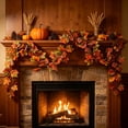 thumbnail image 4 of Halloween Decoration Indoor Outdoor Clearance Under $5.00! Thanksgiving Fall Decorations for Home, Artificial Maple Leaves Pumpkins Sunflowers And Vines For Thanksgiving Home Decor And Festive, 4 of 6